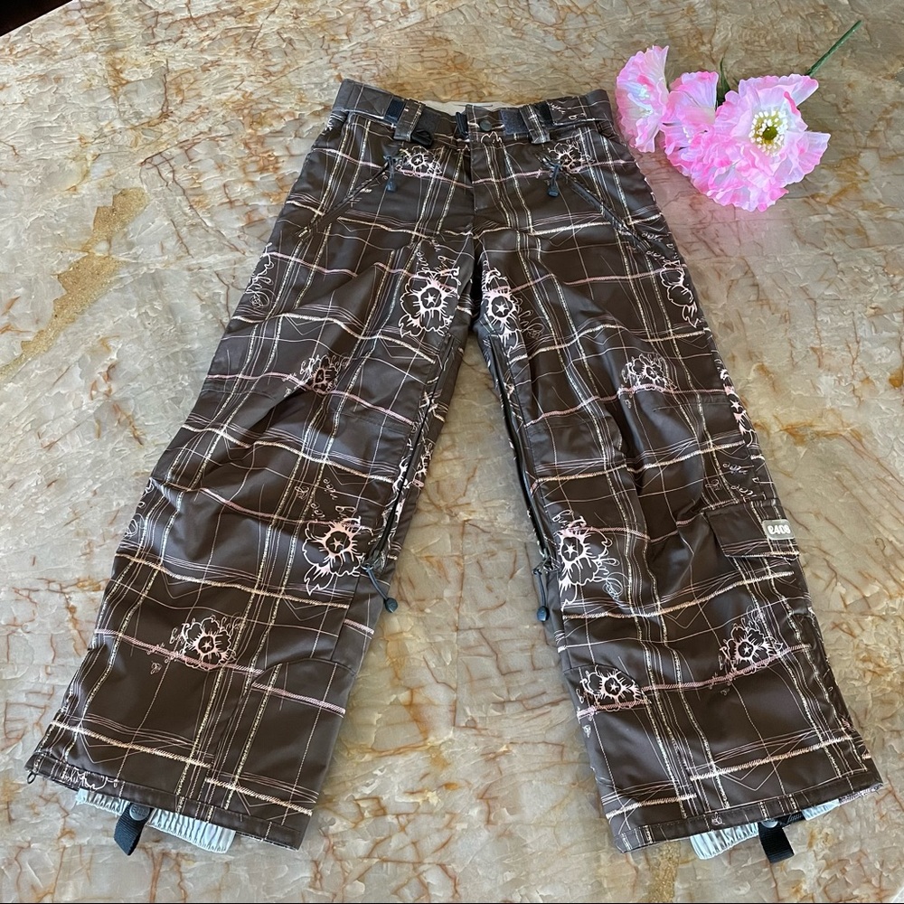 E408 Girls Fashionable Snow Board Ski Pants Small